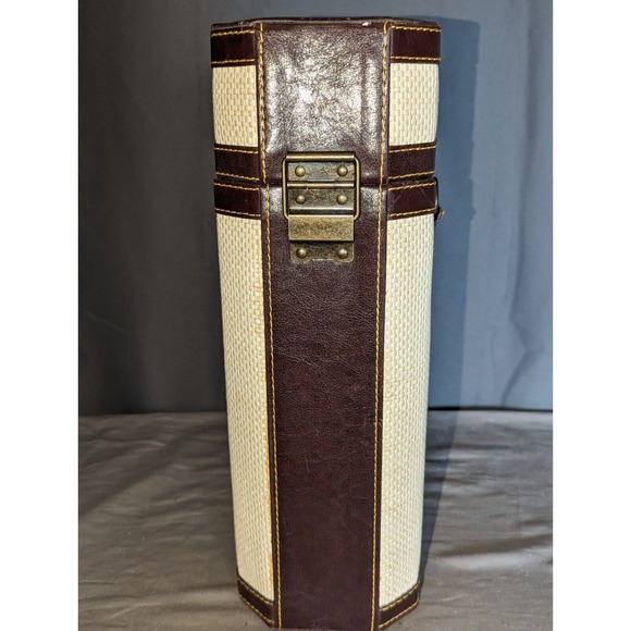 Picnic Time Bali Insulated Wine Case Tote Cooler Strap Leather - Picture 3 of 8